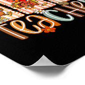 One Thankful Teacher Turkey Autumn Men Women Thank ポスター (角)