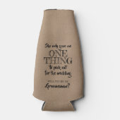 One Thing - おもしろい Groomsman Proposal ボトルクーラー (正面)