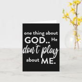 One Thing About God He Don't Play About Me Long Sl カード (黄色い花)