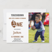 One Touchdown Football Birthday Invitations photo 招待状 (正面)