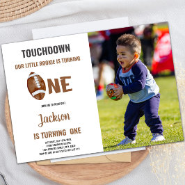 One Touchdown Football Birthday Invitations photo 招待状