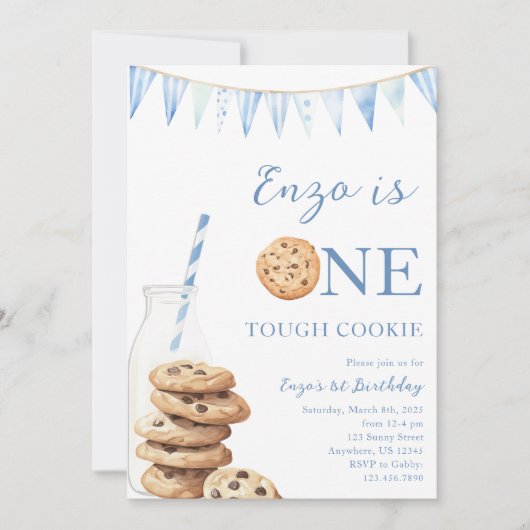 One Tough Cookie Birthday Invitation 招待状 (正面)