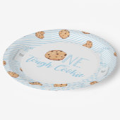 One Tough Cookie Milk and Cookies blue誕生日 ペーパープレート (アングル)