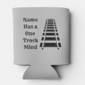 One Track Mind Add Name Personalize おもしろい Train 缶クーラー (裏面)