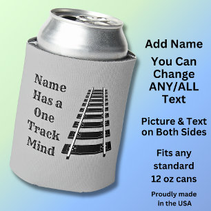 One Track Mind Add Name Personalized おもしろい Train(1 缶クーラー