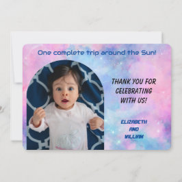 One Trip のまわりに The Sun Photoサンキューカード 招待状