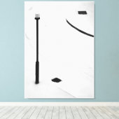 One, Two, Three - Snow!アート素晴らし白黒 キャンバスプリント (インサイチュ (ウッドフロア))