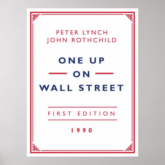 One Up On Wall Street - Peter Lynch ポスター (正面)