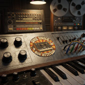 One Voice, Big Attitude – Synth Nerd Humor ラウンドシール