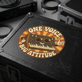 One Voice, Big Attitude – Synth Nerd Humor ラウンドシール