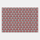 One way black and white street sign ラッピングペーパーシート (正面3)