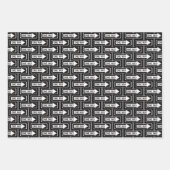 One way black and white street sign ラッピングペーパーシート (正面2)