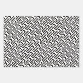 One way black and white street sign ラッピングペーパーシート (正面)