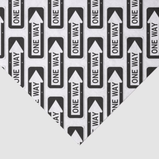 One way black and white street sign 薄葉紙 (詳細)