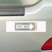 One Way-Christ Gris Orange バンパーステッカー (車上)