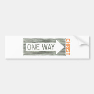 One Way-Christ Gris Orange バンパーステッカー