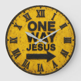 One Way Jesus ラージ壁時計