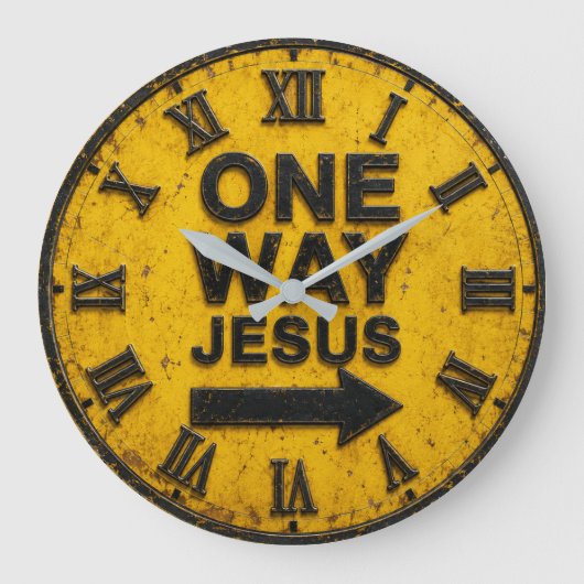 One Way Jesus ラージ壁時計 (正面)