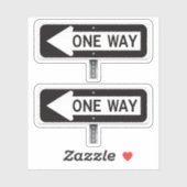 One way street sign シール (シート)
