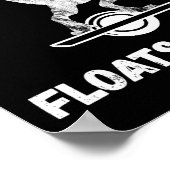 One Wheel Retro Electric Skateboard Float Brachios ポスター (角)