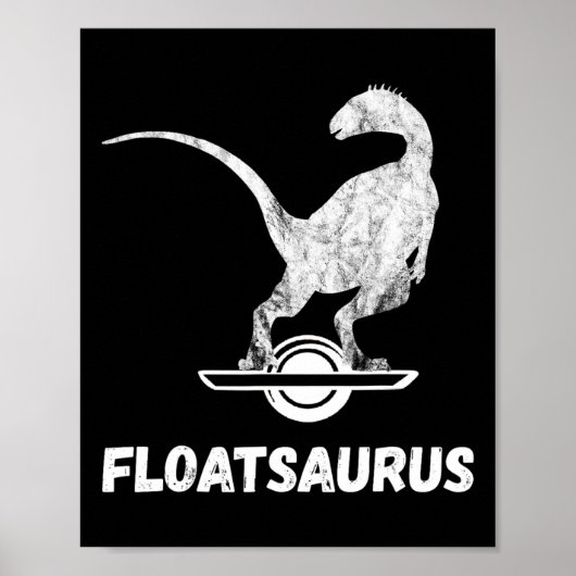 One Wheel Retro Electric Skateboard Float Brachios ポスター (正面)