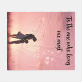 One Who Loves Me Most フリースブランケット (正面(横))