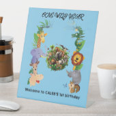 One Wild Year Boy's 1th birthday Welcome Sign 台座サイン (インサイチュ)