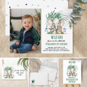 One Wild Year Safari 1st Birthday 招待状