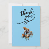 One Wild YearBoyの最初のbirydayサンキューカード サンキューカード (裏面)