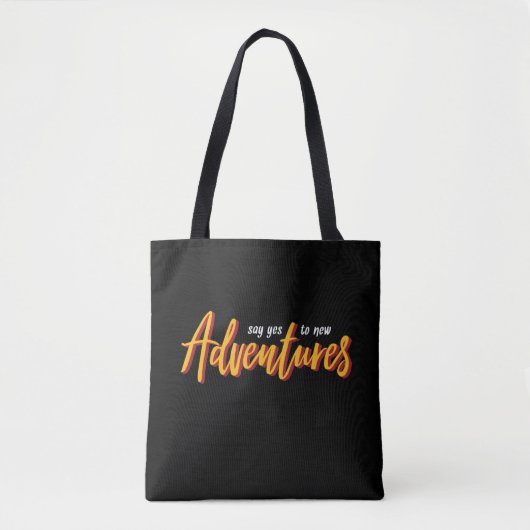 One Word That Say Adventure Inspirational Quote トートバッグ (正面)