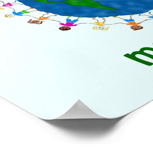 One World Many Stories Literacy Poster ポスター (角)