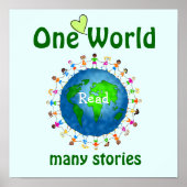 One World Many Stories Literacy Poster ポスター (正面)