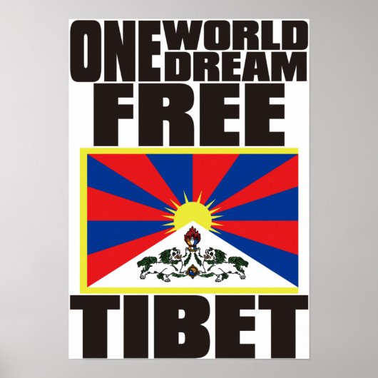 ONE WORLD ONE DREAM FREE TIBET ポスター (正面)