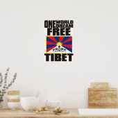 ONE WORLD ONE DREAM FREE TIBET ポスター (キッチン)