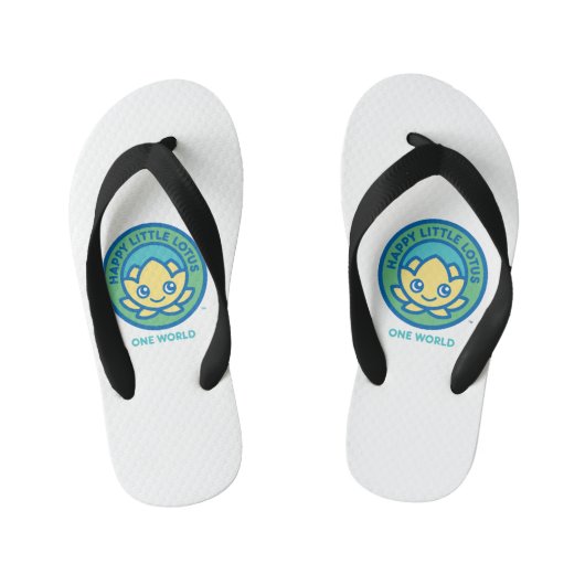 ONE WORLD Sandals, Happy Little Lotus, HLL_05 キッズビーチサンダル (フットベッド)