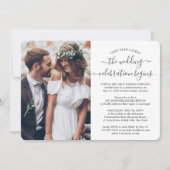 One Year Anniversary Reception 2 Photo Wedding 招待状 (正面)