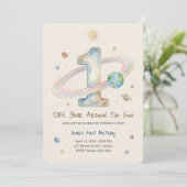 One Year Around The Sun 1st Birthday Invitation 招待状 (スタンド正面)