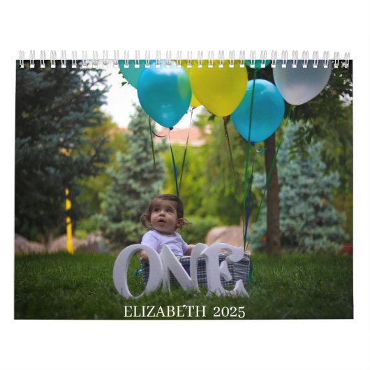 ONE YEAR OLD "YOUR BABY NAME" 12-Month  カレンダー (カバー)