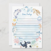 Oneder the Seaパーティータイムカプセルメッセージカード サンキューカード (正面)