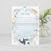 Oneder the Seaパーティータイムカプセルメッセージカード サンキューカード (スタンド正面)