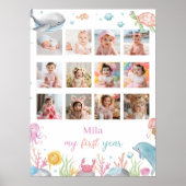 Oneder The Sea誕生日12フォトマイルストーンポスター ポスター (正面)