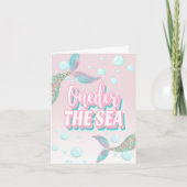 Oneder The Sea マーメイド 1歳の誕生日 招待状 (正面)