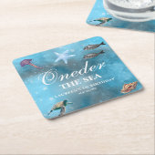Oneder The Sea 1歳の誕生日 スクエアペーパーコースター (アングル)