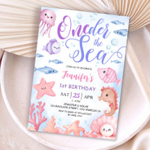 ONEder The Sea! 1歳の誕生日 女の子 かわいい 海のテーマ