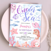 ONEder The Sea! 1stバースデーガール かわいい海の生き物