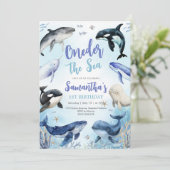 Oneder The Sea 1st Birthday Invitation 招待状 (スタンド正面)