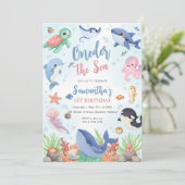 Oneder The Sea 1st Birthday Invitation 招待状 (スタンド正面)