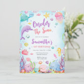 Oneder The Sea 1st Birthday Invitation 招待状 (スタンド正面)