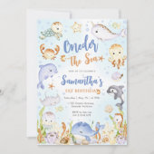 Oneder The Sea 1st Birthday Invitation 招待状 (正面)