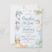 Oneder the Sea 1st Birthday Invite 招待状 (正面)
